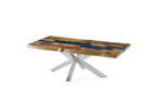 DIGITAL EPOXY DINING TABLE SILVER