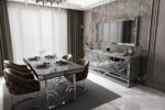 DIAGON DINING ROOM CHROME
